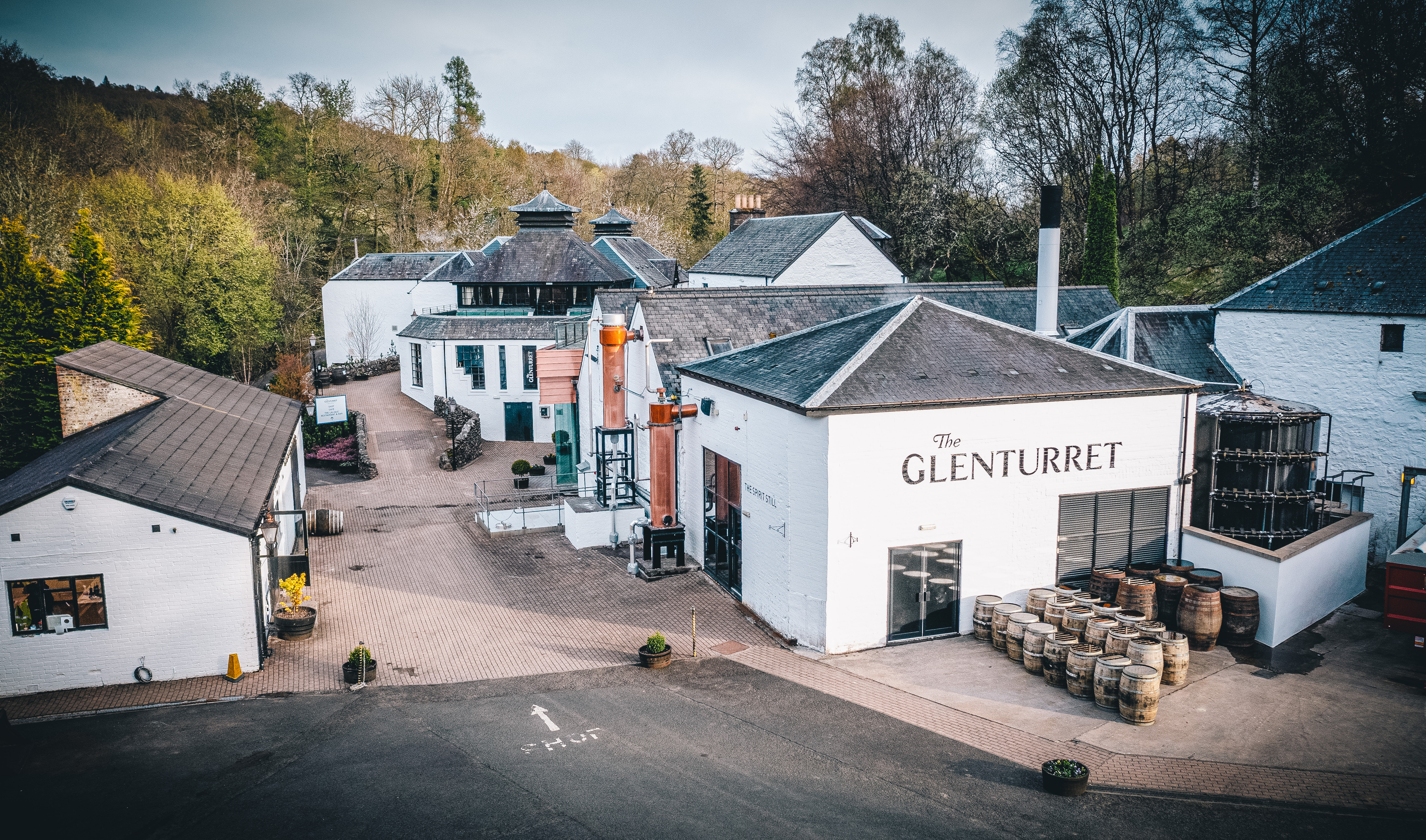 A The Glenturret lepárló a Turret folyó völgyében